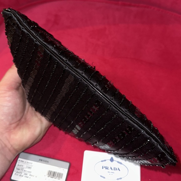 Prada beaded nylon clutch purse - Picture 7 of 13